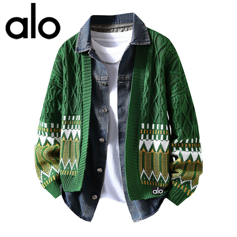 官方奥特莱斯牛仔拼接开衫毛衣外套男款秋冬季针织衫宽松毛线衣,淘宝优惠券,粉丝福利购,淘宝优惠卷