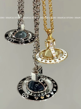 SHANCAI | NANA同款立体土星orb项链合集爱心珐琅毛衣链锁骨链