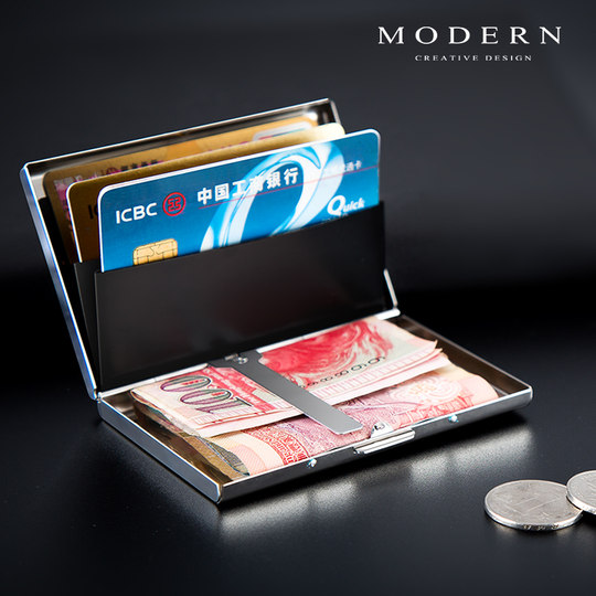 German Modern stainless steel wallet card holder bank