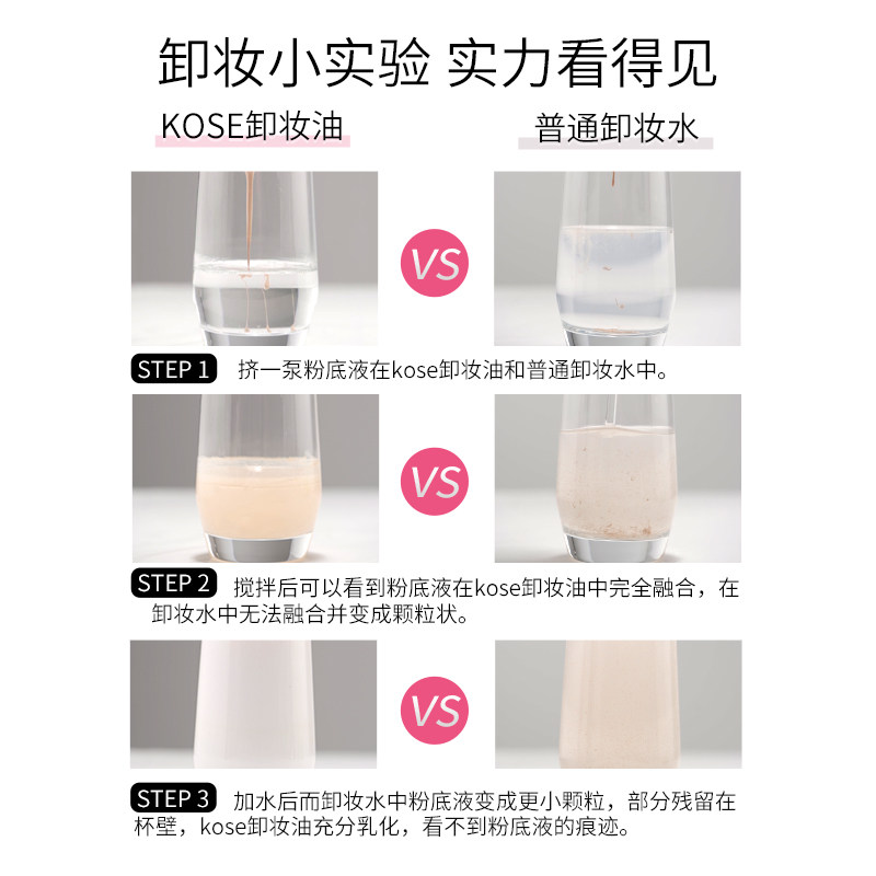kose 630ml脸部深层清洁水感卸妆油 kosecosmeport海外卸妆