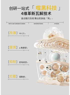 【正品】amedee白玉童颜滤镜面膜谷胱甘肽plla童颜因子提亮淡纹紧