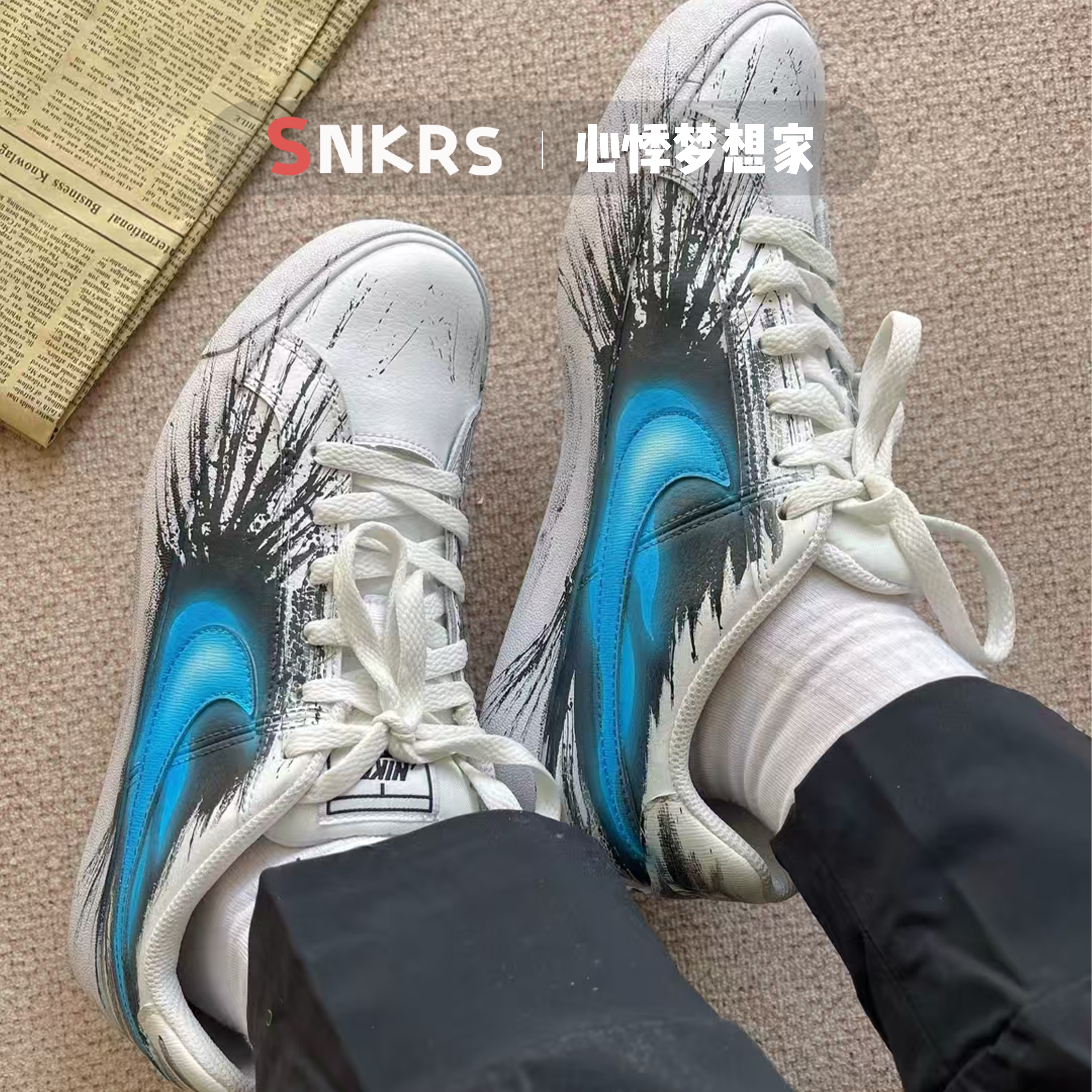 定制球鞋Nike Court Royale毒液3.0 耐克休闲百搭泼墨低帮板鞋男,淘宝优惠券,粉丝福利购,淘宝优惠卷