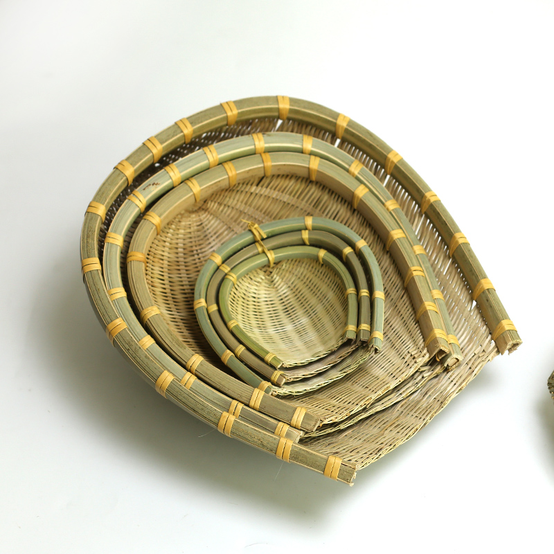 竹制品果盘收纳筐竹筛子竹编手工收纳筐馒头水果簸箕农家家用竹篮,淘宝优惠券,粉丝福利购,淘宝优惠卷