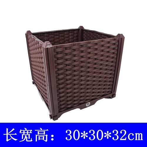 30cm加深阳台种植箱家用塑料花盆楼顶种菜盆长方形种菜神器种菜箱 - 图1