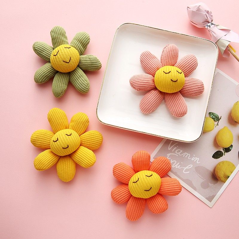 布艺笑脸太阳花胸针材料卡通花朵发饰鞋袜帽子手机壳包包装饰配件,淘宝优惠券,粉丝福利购,淘宝优惠卷