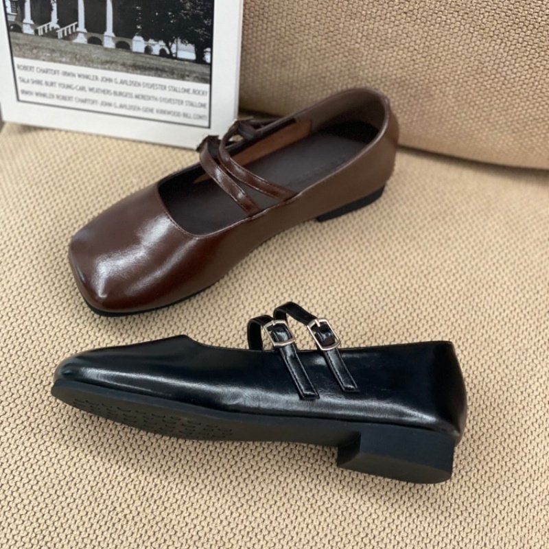 2026春季爆款复古通勤风方头玛丽珍鞋女双带扣浅口平底气质单鞋女,淘宝优惠券,粉丝福利购,淘宝优惠卷