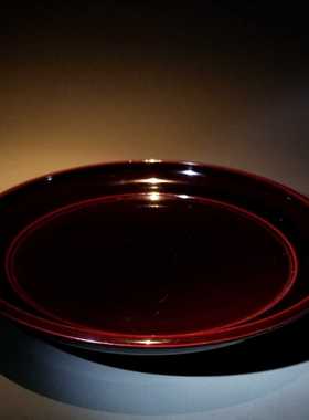 中古限定漆器壶承壶托茶托杯垫茶点盘侘寂茶器茶碟