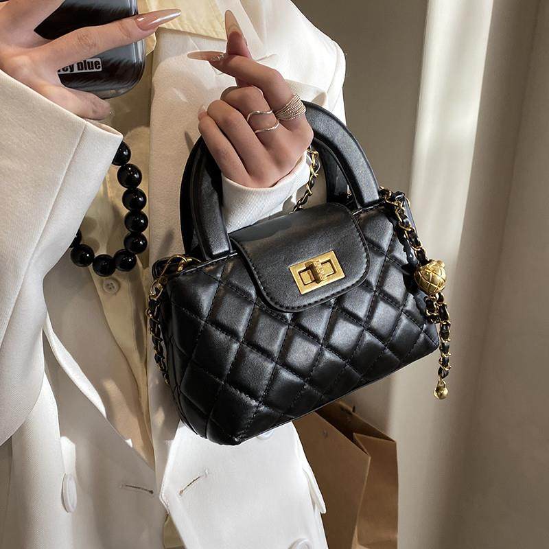 法式小众菱格链条包包女2025新款春夏时尚手提包通勤单肩斜挎小包,淘宝优惠券,粉丝福利购,淘宝优惠卷