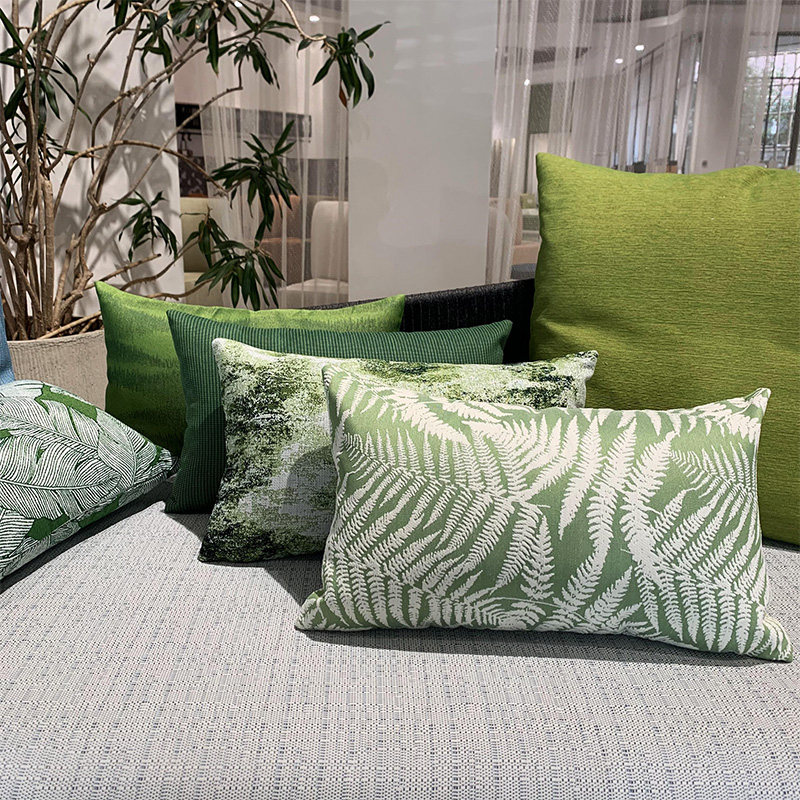 长方形防水防晒靠枕户外庭院露台沙发藤椅腰枕花卉条纹纯色靠垫,淘宝优惠券,粉丝福利购,淘宝优惠卷