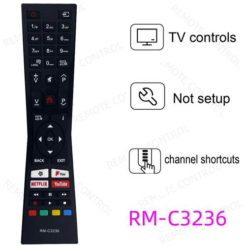 适用于JVC电视机遥控器 RM-C3337 C3236 C3338 RC43100P RC43101P - 图0