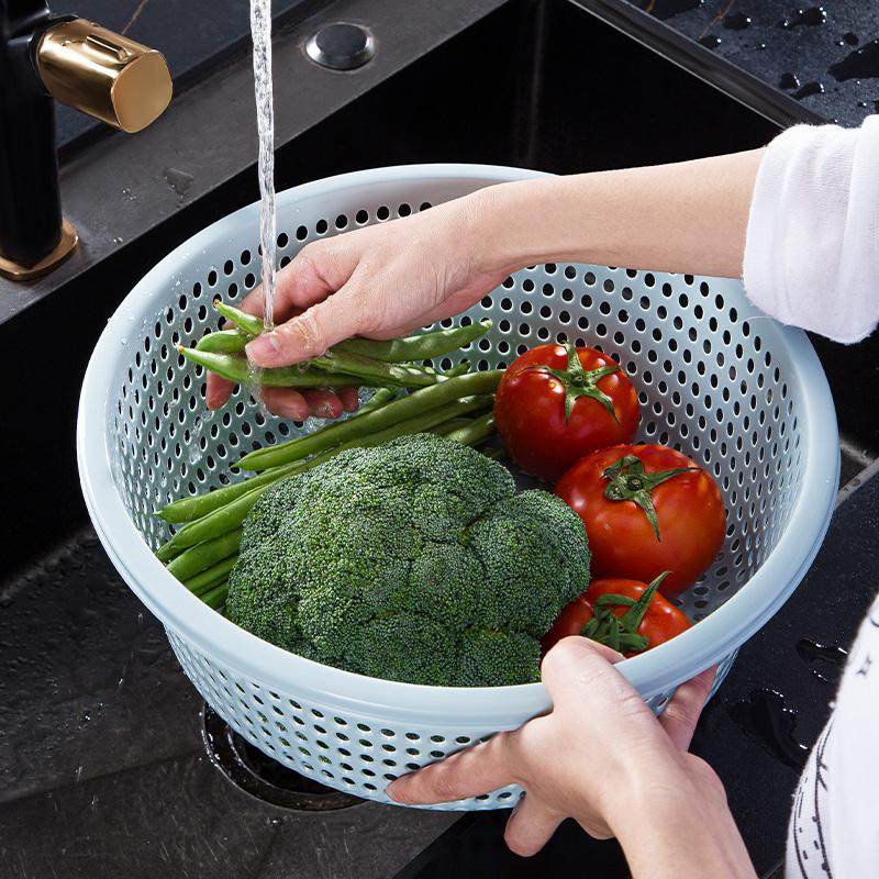 洗菜篮沥水盆套装洗水果盆家用厨房收纳篮塑料圆形淘菜盆蔬菜篮子,淘宝优惠券,粉丝福利购,淘宝优惠卷