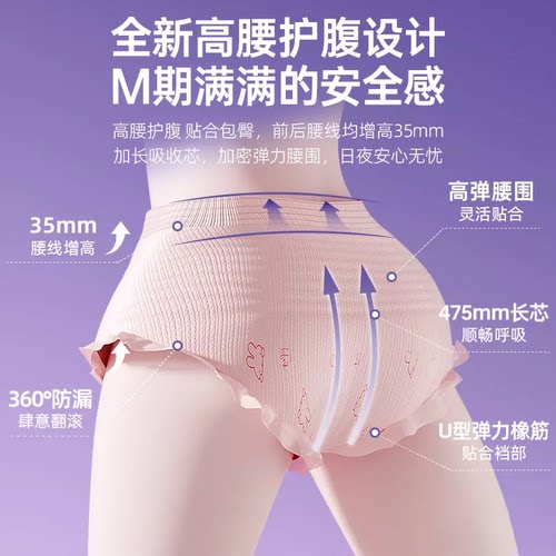 【热销爆款】solove米菲miffy安睡裤3包6条经期裤安心裤试用装 - 图0