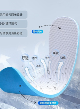 适配安踏ANTA马赫6SE毒刺6 7星云小白鞋鞋垫原装减震吸汗跑步防臭