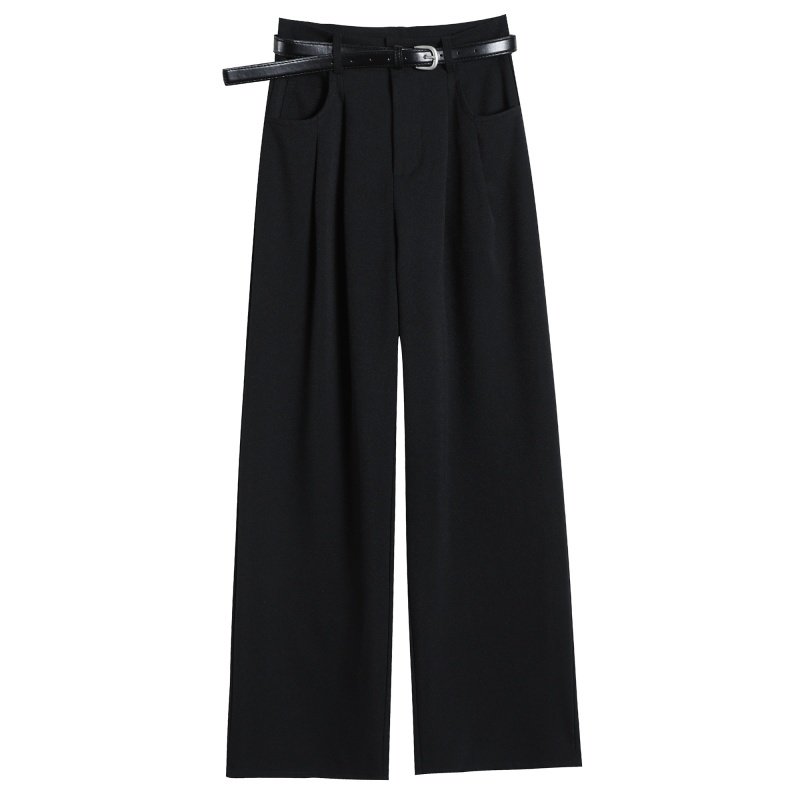 灰色西装裤女垂感高级感春秋2025年直筒窄版阔腿裤子深灰休闲裤子,淘宝优惠券,粉丝福利购,淘宝优惠卷