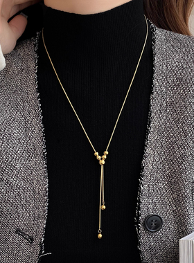 钛钢秋冬毛衣项链高级感轻奢