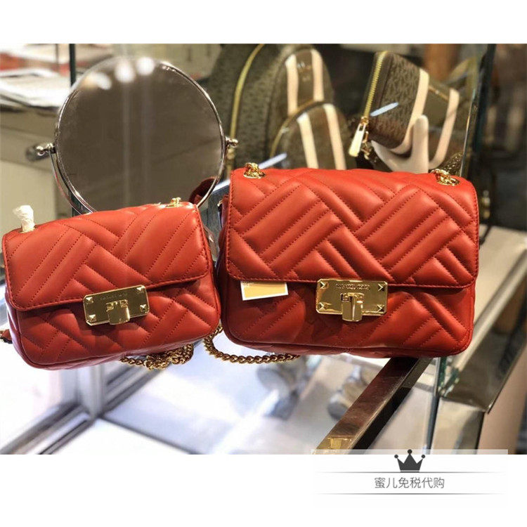 美国正品mk peyton羊皮小香风链条包 蜜儿免税购女士包袋