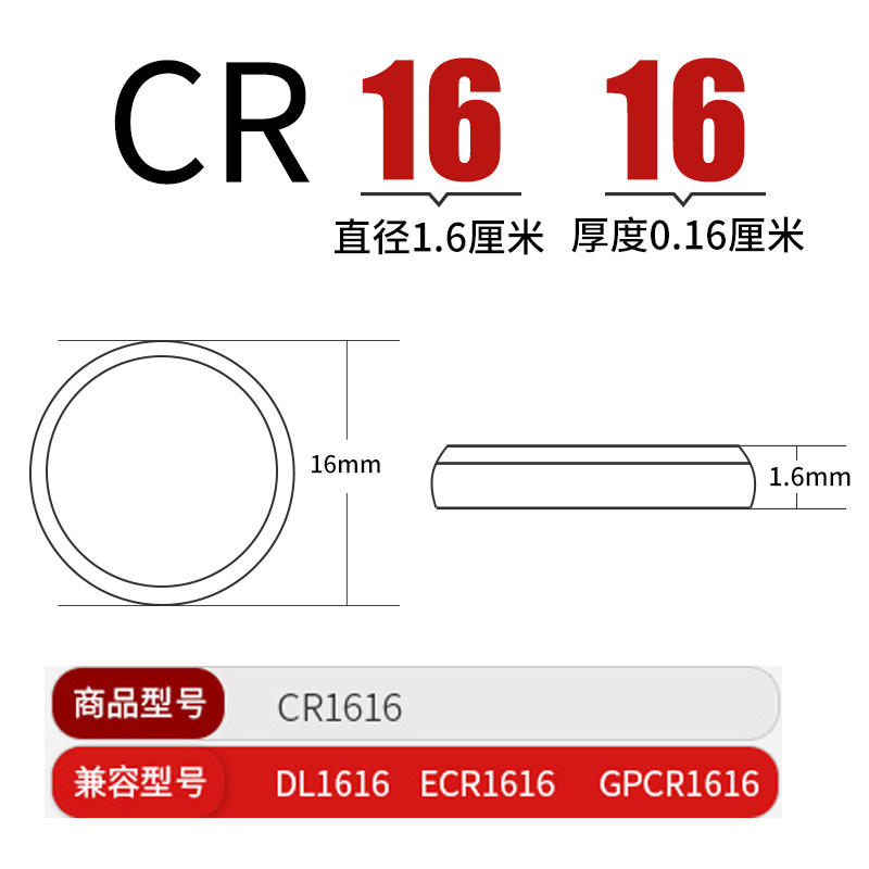 南孚传应cr1616纽扣电池锂适用于东风本田雅阁八代思域锋范飞度crv三菱翼神劲炫汽车钥匙遥控器七代广本九代 - 图3