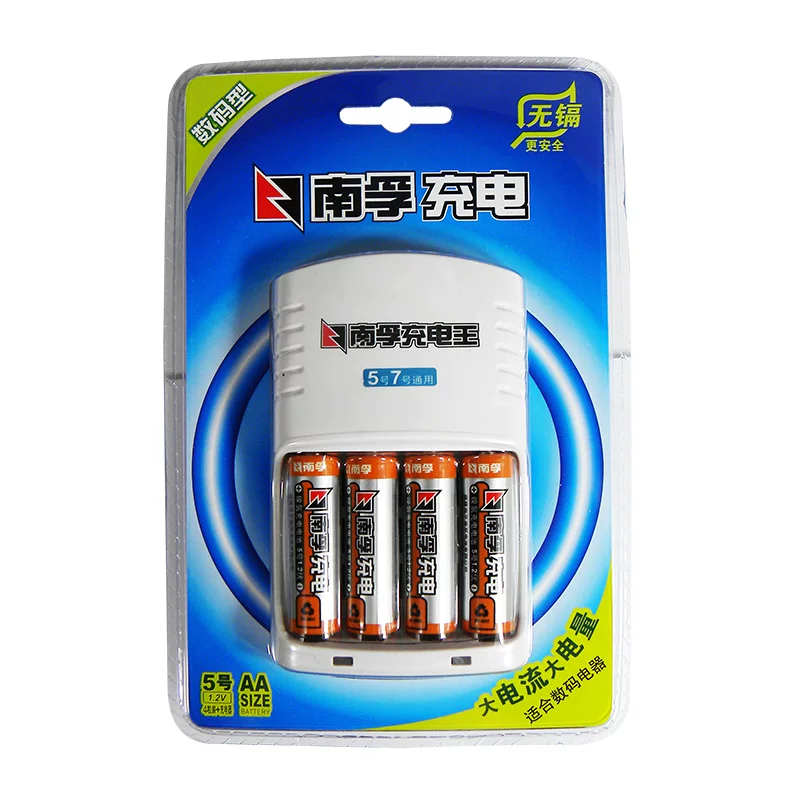 [鍗楀瓪鍏呯數鐢垫睜濂楄鏁扮爜鍨?鑺?鍙?.2V 2400mAh鍙厖7鍙峰瀷闀嶆阿鍏呯數鍣ㄤ簲鍙风數鑴戦紶鏍囬仴鎺у櫒AA寰幆鎸傞挓鍎跨鐜╁叿]