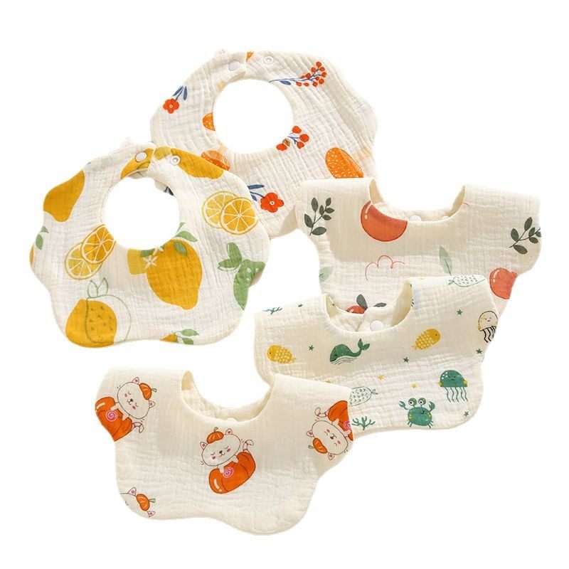 纯棉纱布口水巾宝宝新生儿六层加厚吃饭围嘴360旋转吸水防污围兜,淘宝优惠券,粉丝福利购,淘宝优惠卷