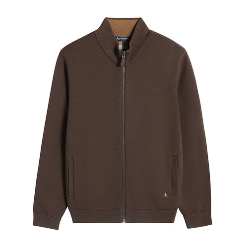 Aquascutum/雅格狮丹秋冬新品时尚男纯色休闲针织外套Q5067EM101 - 图3