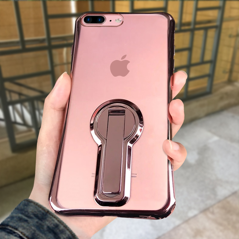 iPhone7手机壳女款8plus软壳6plus全包边气囊防摔苹果7plus硅胶套6s超薄网红6sp个性创意Se2带一体支架潮牌男-图0