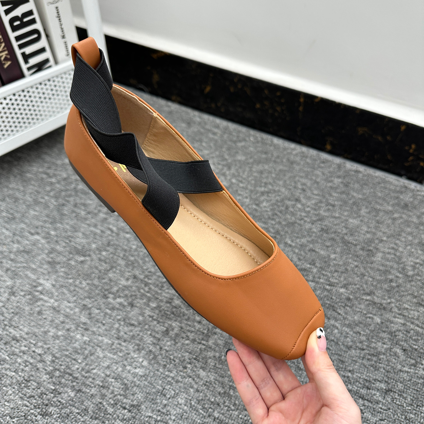 外贸大码一脚蹬浅口单鞋时尚复古方头交叉带舒适平底芭蕾舞女鞋,淘宝优惠券,粉丝福利购,淘宝优惠卷