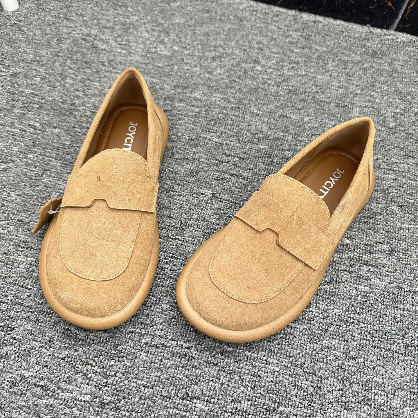 手慢无！纯原大码平底防滑乐福鞋女复古圆头真皮柔软一脚蹬勃肯鞋,淘宝优惠券,粉丝福利购,淘宝优惠卷