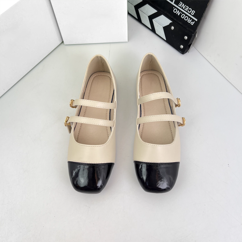 外贸大码女鞋方头浅口气质平底单鞋2025新款小香风通勤女玛丽珍鞋,淘宝优惠券,粉丝福利购,淘宝优惠卷