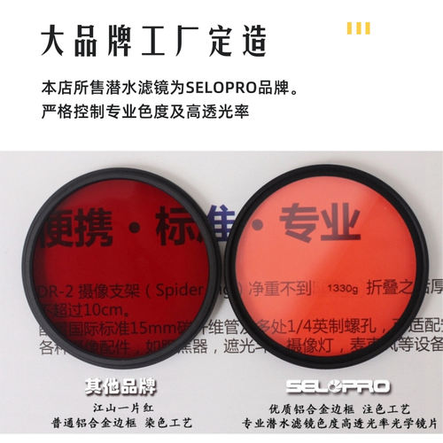 GoPro131211109876543潜水红色翻盖转接环滤镜原装防水壳配件 - 图0