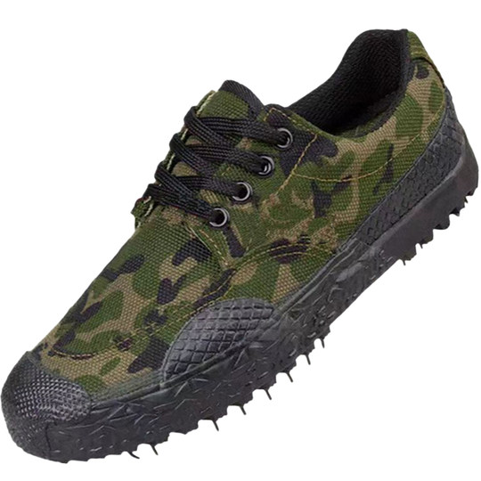 3520 Jiefang Shoes Men's Camouflage Shoes Wear-resistant Low-top Glue Shoes