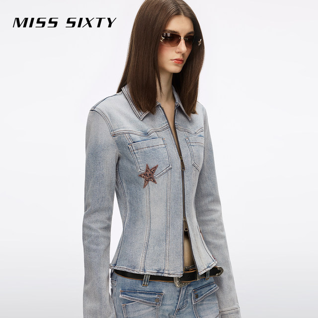 MissSixty zipper ເສື້ອ denim