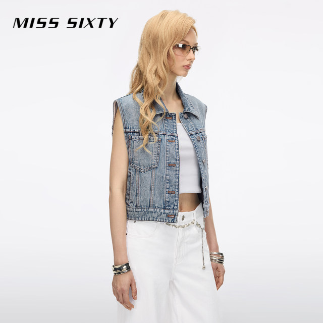 MissSixty Hollow Wing Denim Vest
