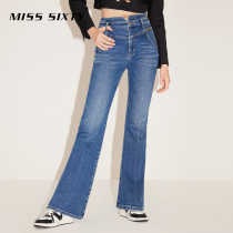 Miss Sixty2023 fall new denim pants female small v waist high waist retro ancient microlaseri 100 hitch
