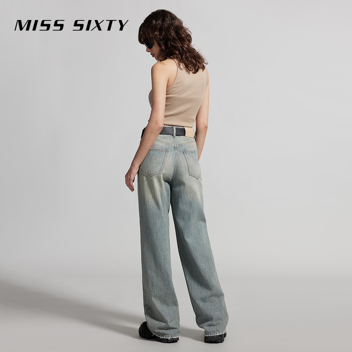 【土耳其牛仔】Miss Sixty2024夏季新款牛仔裤女高腰显瘦宽松阔腿