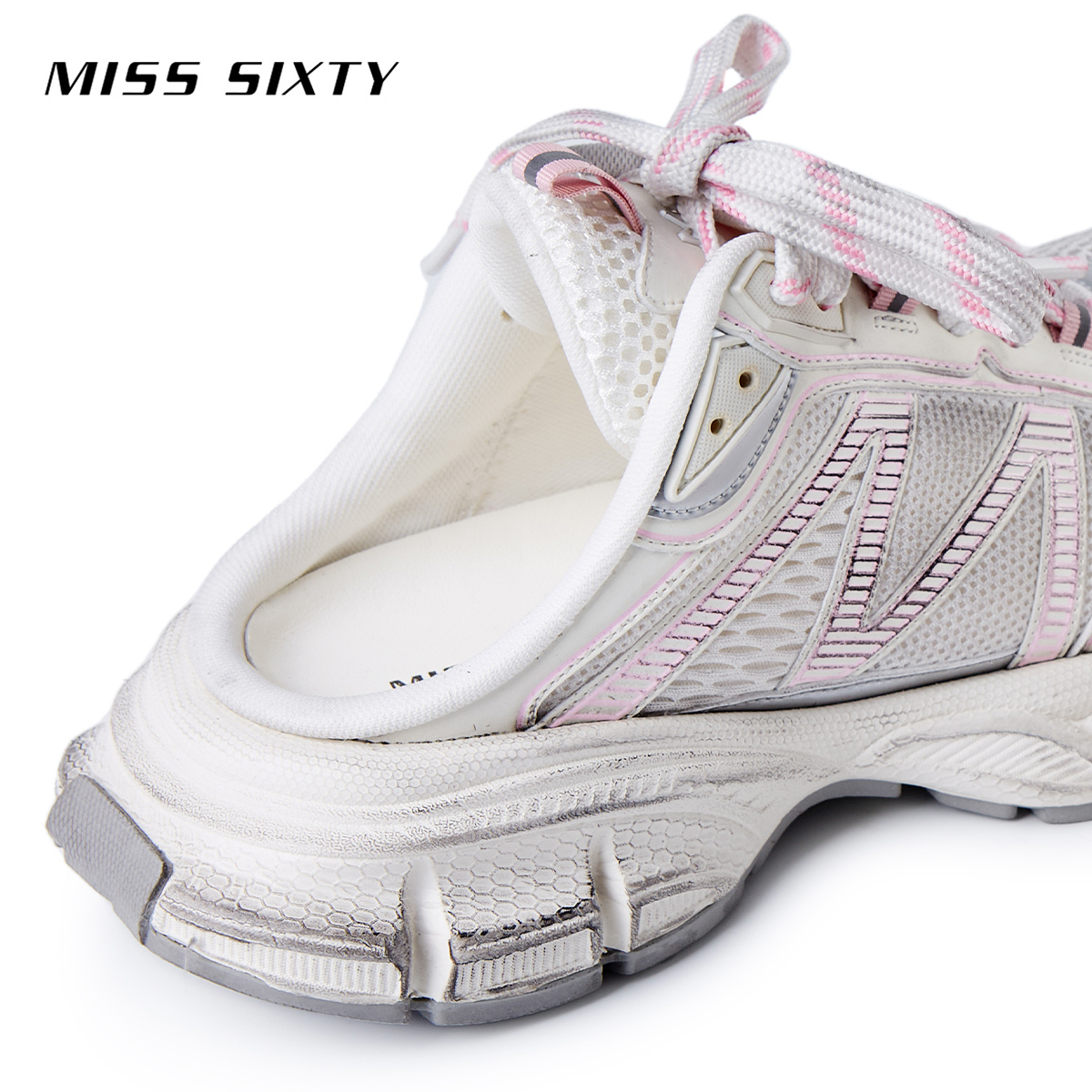 Miss Sixty2024春季新款运动鞋女包头半拖鞋设计做旧风格懒人鞋 - 图3