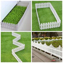 Plastic fence fence Small fence Fence Courtyard White Outdoor Lawn Garden Decoration Nursery indoor Christmas fencing