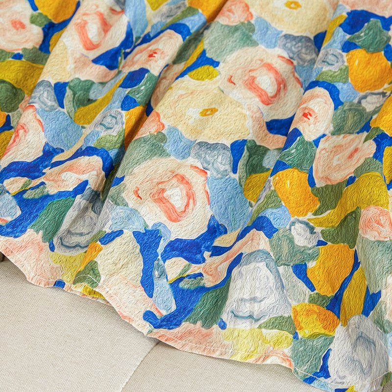 她池油画风2023春装新款松紧半身裙 她池半身裙