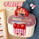 Multifunctional portable storage box with lid, split hair jewelry jewelry finishing box transparent double-layer creative cute medicine box