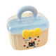 Multifunctional portable storage box with lid, split hair jewelry jewelry finishing box transparent double-layer creative cute medicine box