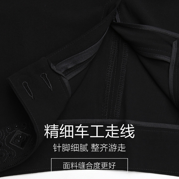 中老年夏装女裤雪纺阔腿长裤妈妈装 娇兰芭莉中老年女装