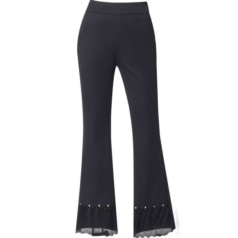 夏季妈妈微子2020新款高腰喇叭裤 娇兰芭莉中老年女装