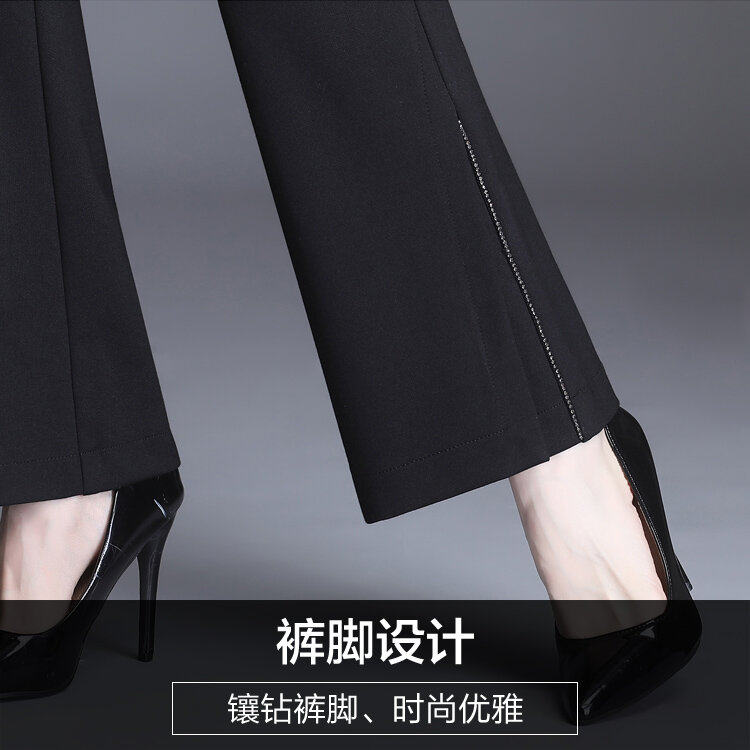 微喇叭裤高腰2020秋季新款妈妈裤子 娇兰芭莉中老年女装