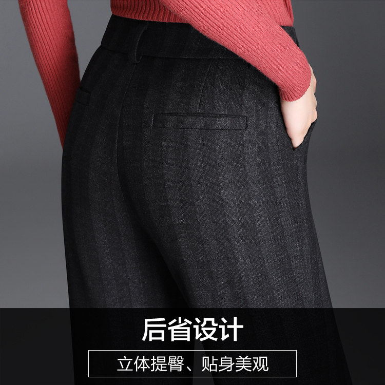 中年秋冬女装直筒长裤加绒妈妈裤子 娇兰芭莉中老年女装