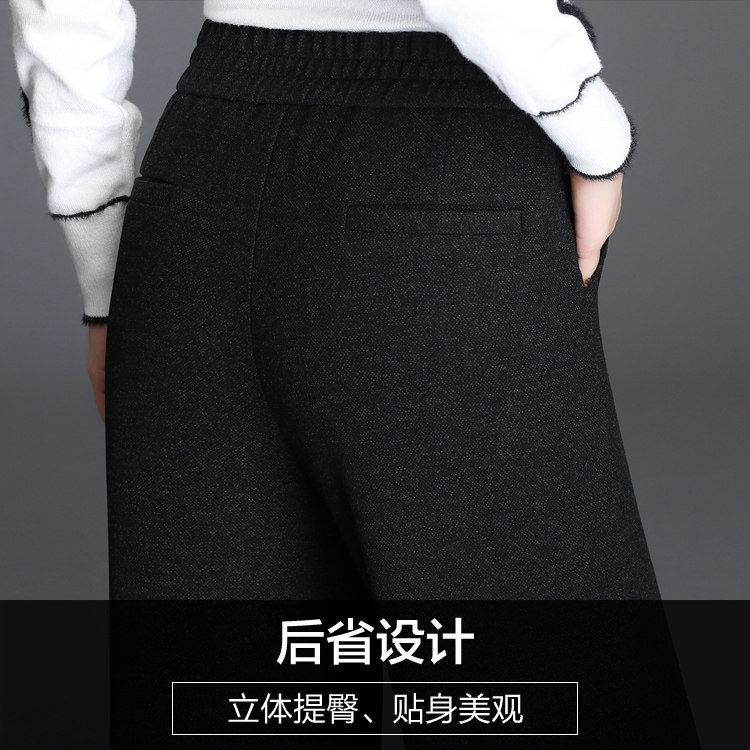 妈妈装毛呢中年秋冬装2020阔腿裤 娇兰芭莉中老年女装