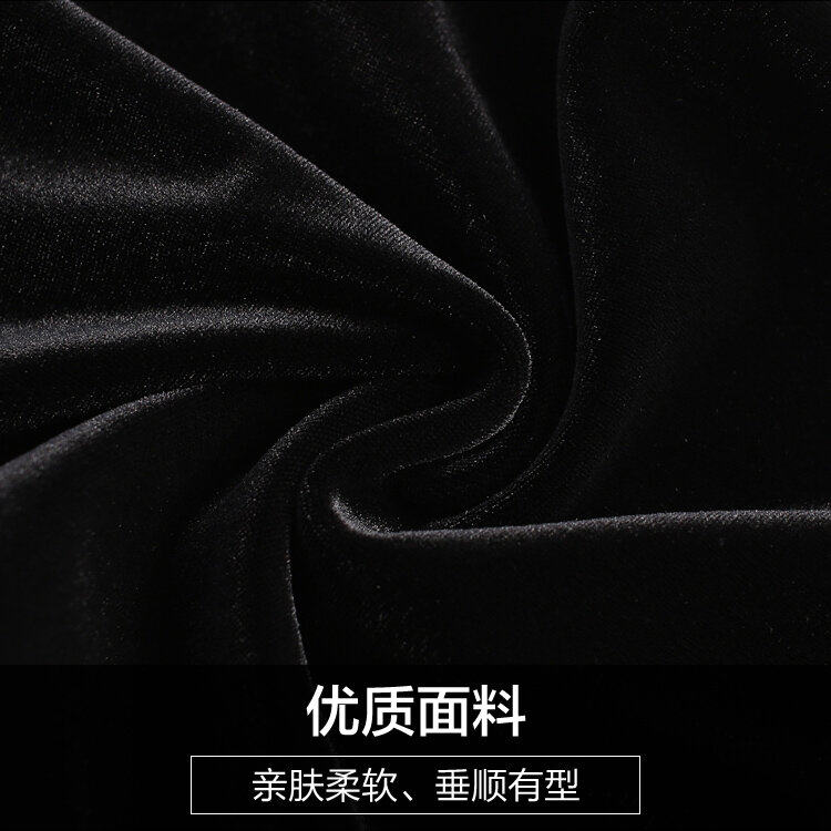 中老年人金丝绒2020年新款喇叭裤 娇兰芭莉中老年女装