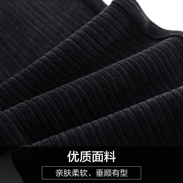 中年条绒2020年新款中老年人阔腿裤 娇兰芭莉中老年女装