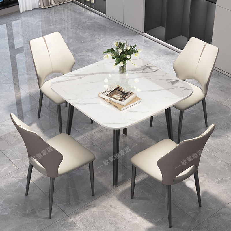 正方形岩板接待洽谈打牌桌椅现代家用小户型2024年新款一米餐桌子,淘宝优惠券,粉丝福利购,淘宝优惠卷