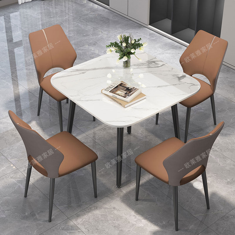 正方形岩板接待洽谈打牌桌椅现代家用小户型2024年新款一米餐桌子,淘宝优惠券,粉丝福利购,淘宝优惠卷