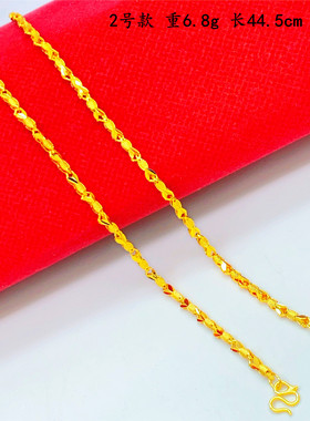 GRGEUS仿黄金色999心形小鱼链