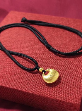 女士胖福小金坨吊坠金店同款